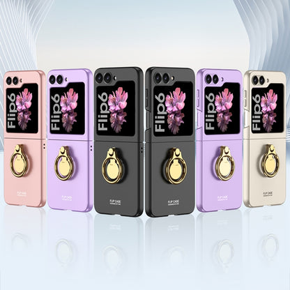 For Samsung Galaxy Z Flip6 / Flip7 FE GKK Integrated Ultra-thin Triaxial Ring Holder PC Phone Case(Purple) - Galaxy Z Flip6 5G Cases by GKK | Online Shopping UK | buy2fix