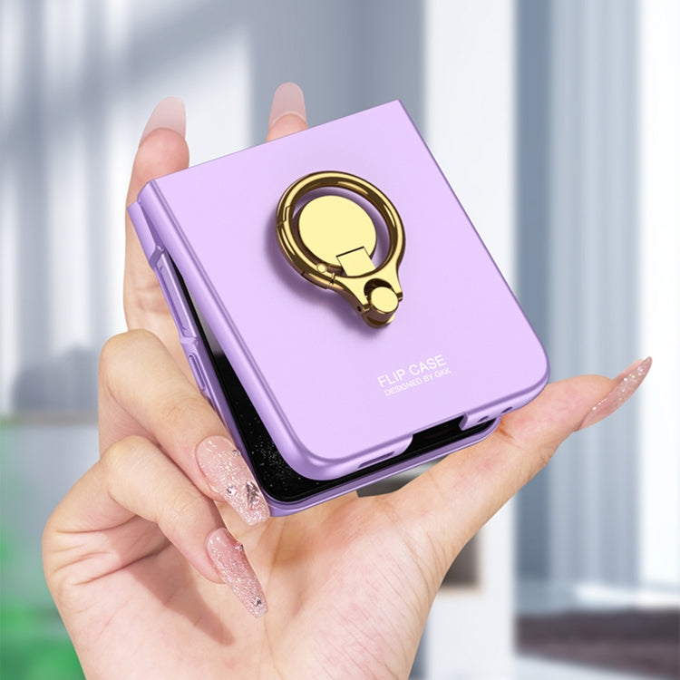 For Samsung Galaxy Z Flip6 / Flip7 FE GKK Integrated Ultra-thin Triaxial Ring Holder PC Phone Case(Purple) - Galaxy Z Flip6 5G Cases by GKK | Online Shopping UK | buy2fix