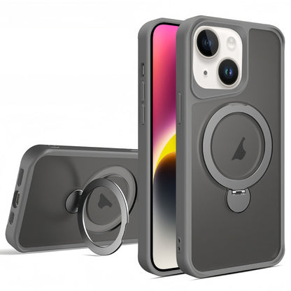 For iPhone 14 / 13 Invisible Fulcrum Holder MagSafe Phone Case(Grey) by buy2fix