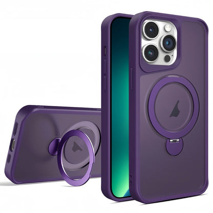 For iPhone 13 Pro Max Invisible Fulcrum Holder MagSafe Phone Case(Dark Purple) by buy2fix