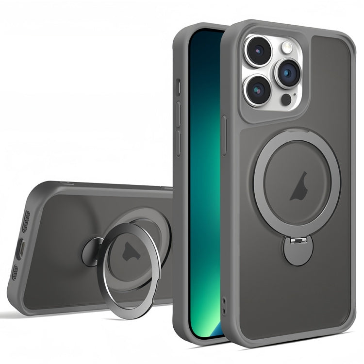 For iPhone 13 Pro Invisible Fulcrum Holder MagSafe Phone Case(Grey) by buy2fix