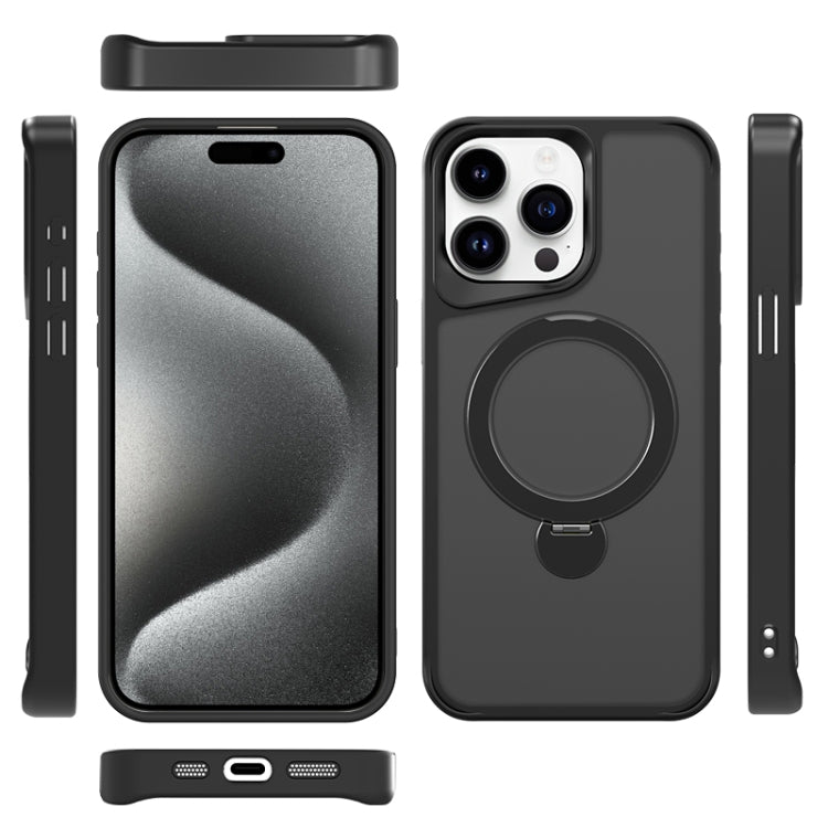 For iPhone 13 Pro Invisible Fulcrum Holder MagSafe Phone Case(Grey) by buy2fix