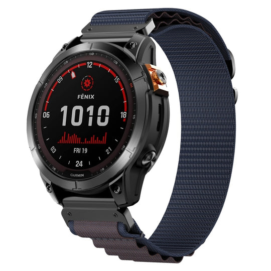 For Garmin 22mm Loop Nylon Watch Band(Indigo Blue)
