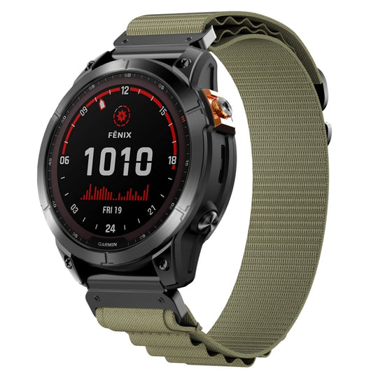 For Garmin 22mm Loop Nylon Watch Band(Olive Green)