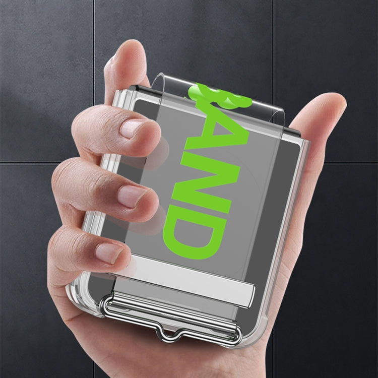 For Samsung Galaxy Z Flip6 / Flip7 FE GKK Clear Airbag Wristband Holder Phone Case(Transparent Orange) - Galaxy Z Flip6 5G Cases by GKK | Online Shopping UK | buy2fix