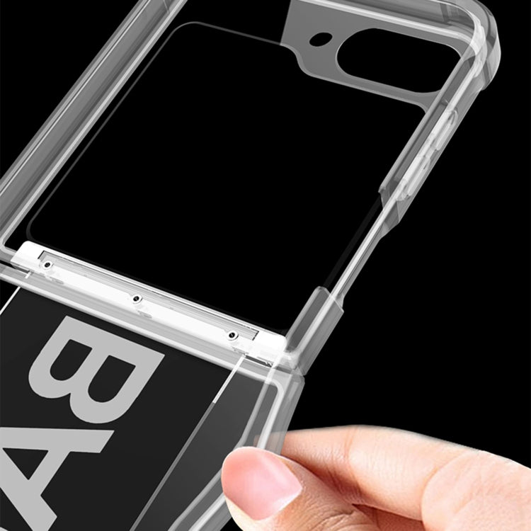 For Samsung Galaxy Z Flip6 / Flip7 FE GKK Clear Airbag Wristband Holder Phone Case(Transparent Orange) - Galaxy Z Flip6 5G Cases by GKK | Online Shopping UK | buy2fix
