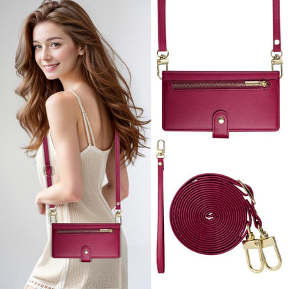 For iPhone Air Nine Card-slot Zipper Wallet Bag Leather Phone Case(Red) - iPhone Air Cases by buy2fix | Online Shopping UK | buy2fix