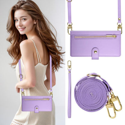 For iPhone Air Nine Card-slot Zipper Wallet Bag Leather Phone Case(Purple) - iPhone Air Cases by buy2fix | Online Shopping UK | buy2fix