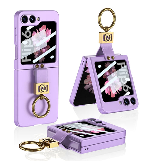 For Samsung Galaxy Z Flip6 / Flip7 FE GKK Integrated Ultra-thin Phone Case with Z Ring Holder(Purple) - Galaxy Z Flip6 5G Cases by GKK | Online Shopping UK | buy2fix