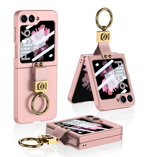 For Samsung Galaxy Z Flip6 / Flip7 FE GKK Integrated Ultra-thin Phone Case with Z Ring Holder(Pink) - Galaxy Z Flip6 5G Cases by GKK | Online Shopping UK | buy2fix