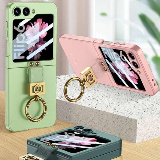 For Samsung Galaxy Z Flip6 / Flip7 FE GKK Integrated Ultra-thin Phone Case with Z Ring Holder(Pink) - Galaxy Z Flip6 5G Cases by GKK | Online Shopping UK | buy2fix