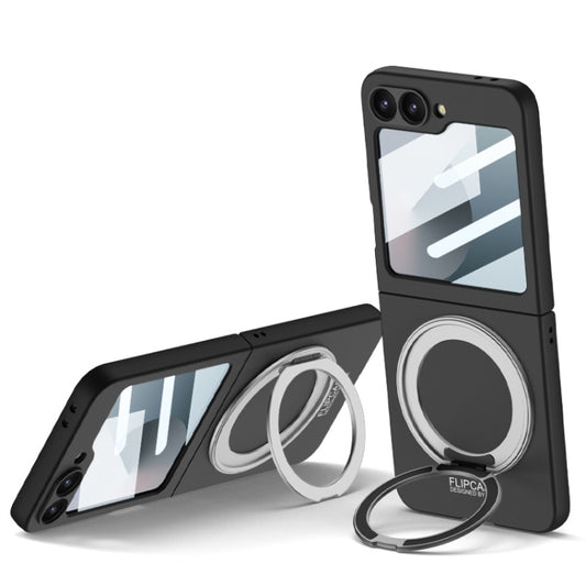 For Samsung Galaxy Z Flip6 / Flip7 FE GKK Integrated Ultra-thin MagSafe Phone Case with Ring Holder(Black) - Galaxy Z Flip6 5G Cases by GKK | Online Shopping UK | buy2fix