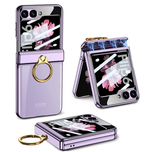 For Samsung Galaxy Z Flip6 / Flip7 FE GKK Integrated  Magnetic Folding Phantom Rotary Phone Case with Ring Holder(Purple) - Galaxy Z Flip6 5G Cases by GKK | Online Shopping UK | buy2fix
