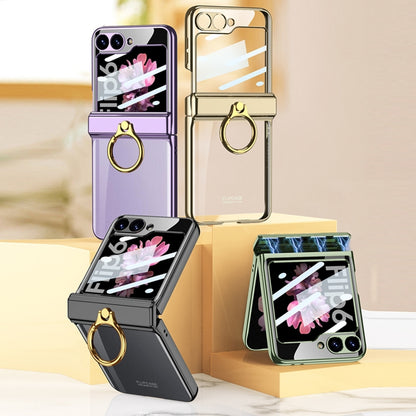 For Samsung Galaxy Z Flip6 / Flip7 FE GKK Integrated  Magnetic Folding Phantom Rotary Phone Case with Ring Holder(Purple) - Galaxy Z Flip6 5G Cases by GKK | Online Shopping UK | buy2fix