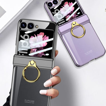 For Samsung Galaxy Z Flip6 / Flip7 FE GKK Integrated  Magnetic Folding Phantom Rotary Phone Case with Ring Holder(Purple) - Galaxy Z Flip6 5G Cases by GKK | Online Shopping UK | buy2fix