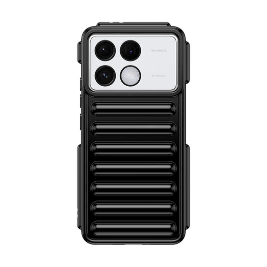 For Redmi K70 Capsule Series Candy Color TPU Phone Case(Black) - Xiaomi Cases by buy2fix | Online Shopping UK | buy2fix