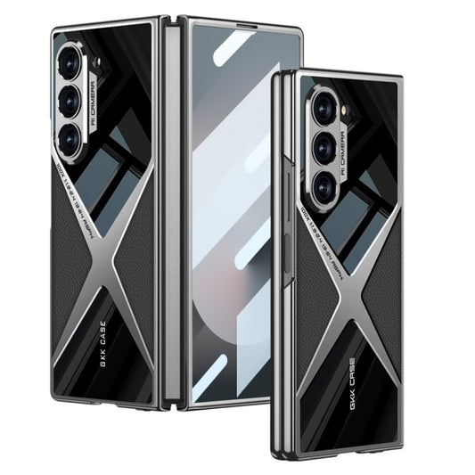 For Samsung Galaxy Z Fold6 GKK Integrated Leather Electroplating Supersonic Speed Shockproof Phone Case(Black) - Galaxy Z Fold6 5G Cases by GKK | Online Shopping UK | buy2fix
