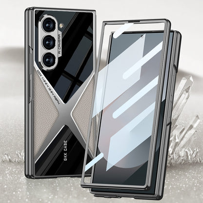 For Samsung Galaxy Z Fold6 GKK Integrated Leather Electroplating Supersonic Speed Shockproof Phone Case(Titanium Gray) by GKK