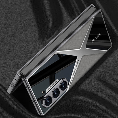 For Samsung Galaxy Z Fold6 GKK Integrated Leather Electroplating Supersonic Speed Shockproof Phone Case(Titanium Gray) by GKK