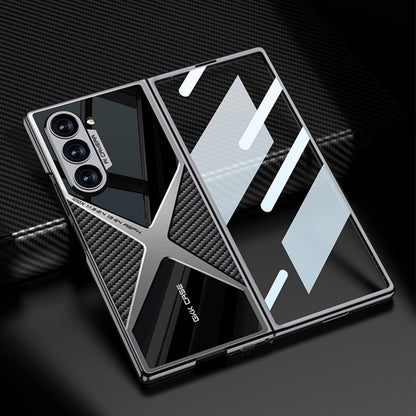 For Samsung Galaxy Z Fold6 GKK Integrated Leather Electroplating Supersonic Speed Shockproof Phone Case(Titanium Gray) by GKK