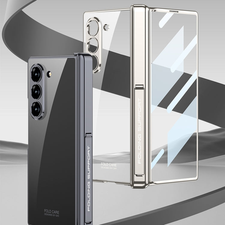 For Samsung Galaxy Z Fold6 GKK Integrated Magnetic Fold Electroplating Phantom Phone Case(Mountain Gray) by GKK