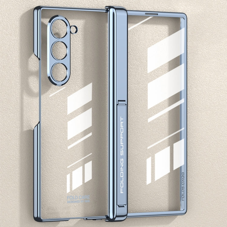 For Samsung Galaxy Z Fold6 GKK Integrated Magnetic Fold Electroplating Phantom Phone Case(Blue) by GKK