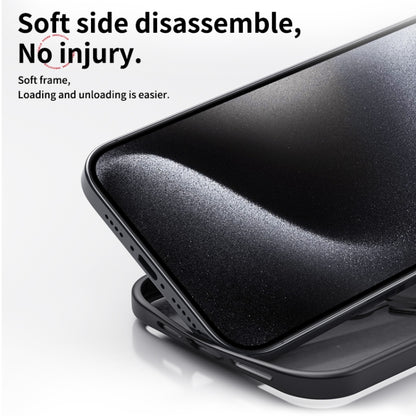 For iPhone 16 Pro Max Double Ring MagSafe Magnetic Holder Phone Case(Matte Black) by buy2fix