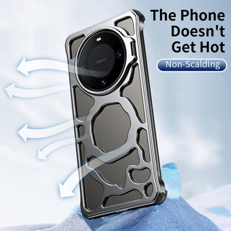 For Huawei Mate 60 Pro+ Auspicious Cloud Series MagSafe Metal Phone Case with Bracket(Silver) - Huawei Cases by buy2fix | Online Shopping UK | buy2fix