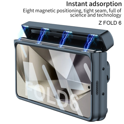 For Samsung Galaxy Z Fold6 GKK Integrated Folding Alloy Shell PC Phone Case with Pen Box, Not Included Pen(Mountain Gray) by GKK