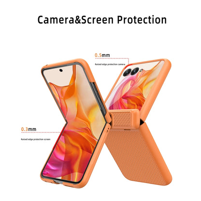 For Motorola Razr 50 Ultra Integrated Fold Hinge Grid Texture Phone Case(Green) by buy2fix