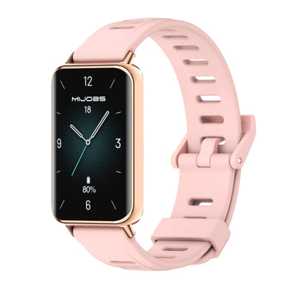 For Honor Band 10 / 9 MIJOBS Flat Hole Breathable TPU Watch Band(Pink Rose Gold) - Watch Bands by MIJOBS | Online Shopping UK | buy2fix