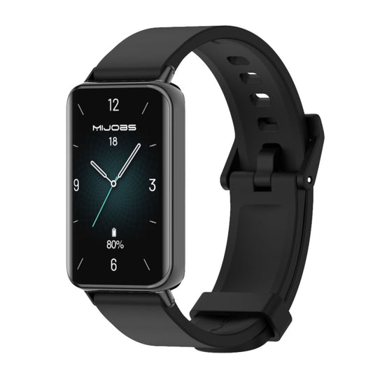 For Honor Band 10 / 9 MIJOBS Solid Color Silicone Watch Band(Black) - Watch Bands by MIJOBS | Online Shopping UK | buy2fix