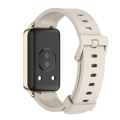 For Honor Band 10 / 9 MIJOBS Solid Color Silicone Watch Band(Gray Light Gold) by MIJOBS