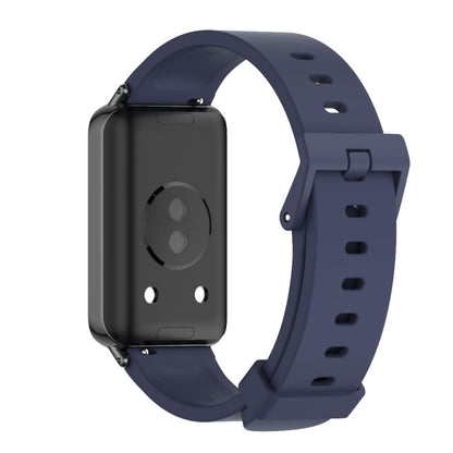 For Honor Band 10 / 9 MIJOBS Solid Color Silicone Watch Band(Midnight Blue Black) - Watch Bands by MIJOBS | Online Shopping UK | buy2fix