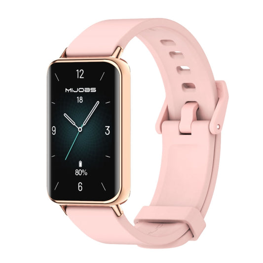 For Honor Band 10 / 9 MIJOBS Solid Color Silicone Watch Band(Pink Rose Gold) by MIJOBS