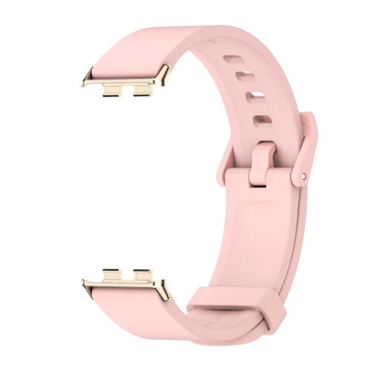 For Honor Band 10 / 9 MIJOBS Solid Color Silicone Watch Band(Pink Light Gold) - Watch Bands by MIJOBS | Online Shopping UK | buy2fix