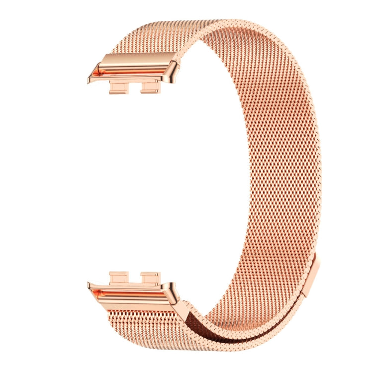 For Honor Band 10 / 9 MIJOBS Milan Magnetic Stainless Steel Watch Band(Rose Gold) - Watch Bands by MIJOBS | Online Shopping UK | buy2fix