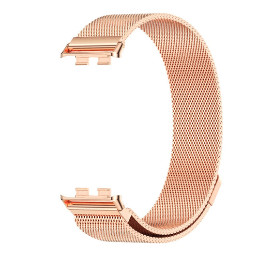 For Honor Band 10 / 9 MIJOBS Milan Magnetic Stainless Steel Watch Band(Rose Gold) - Watch Bands by MIJOBS | Online Shopping UK | buy2fix