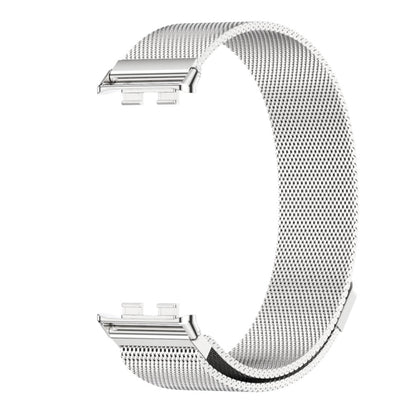 For Honor Band 10 / 9 MIJOBS Milan Magnetic Stainless Steel Watch Band(Silver) - Watch Bands by MIJOBS | Online Shopping UK | buy2fix