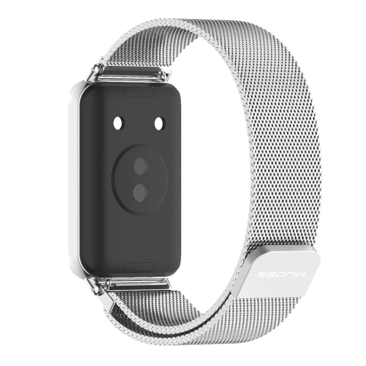 For Honor Band 10 / 9 MIJOBS Milan Magnetic Stainless Steel Watch Band(Silver) - Watch Bands by MIJOBS | Online Shopping UK | buy2fix