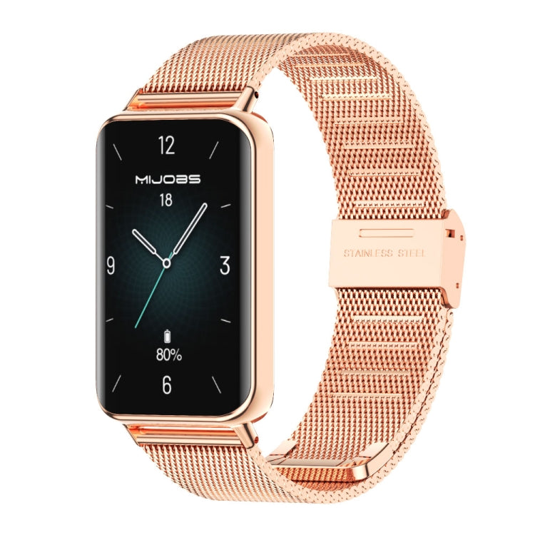 For Honor Band 10 / 9 MIJOBS Milan Buckle Stainless Steel Watch Band(Rose Gold) - Watch Bands by MIJOBS | Online Shopping UK | buy2fix