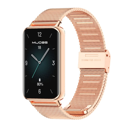 For Honor Band 10 / 9 MIJOBS Milan Buckle Stainless Steel Watch Band(Rose Gold) - Watch Bands by MIJOBS | Online Shopping UK | buy2fix