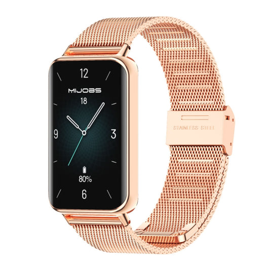 For Honor Band 10 / 9 MIJOBS Milan Buckle Stainless Steel Watch Band(Rose Gold) - Watch Bands by MIJOBS | Online Shopping UK | buy2fix