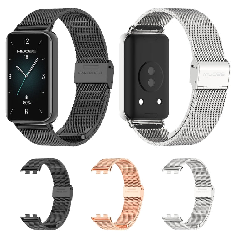 For Honor Band 10 / 9 MIJOBS Milan Buckle Stainless Steel Watch Band(Silver) - Watch Bands by MIJOBS | Online Shopping UK | buy2fix