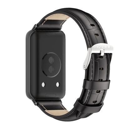 For Honor Band 10 / 9 MIJOBS Cowhide Leather Watch Band(Bamboo Black) - Watch Bands by MIJOBS | Online Shopping UK | buy2fix