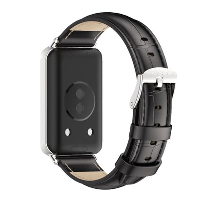 For Honor Band 10 / 9 MIJOBS Cowhide Leather Watch Band(Bamboo Silver) - Watch Bands by MIJOBS | Online Shopping UK | buy2fix