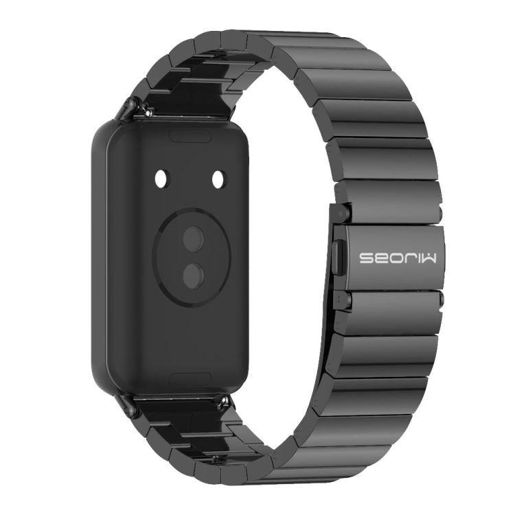 For Honor Band 10 / 9 MIJOBS Bamboo Stainless Steel Watch Band(Black) - Watch Bands by MIJOBS | Online Shopping UK | buy2fix