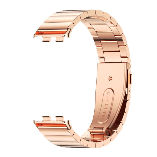 For Honor Band 10 / 9 MIJOBS Bamboo Stainless Steel Watch Band(Rose Gold) - Watch Bands by MIJOBS | Online Shopping UK | buy2fix