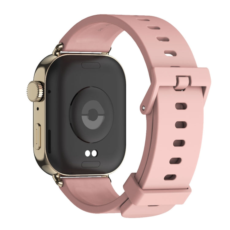 For Huawei Watch Fit3 MIJOBS Solid Color Silicone Watch Band(Pink Light Gold) - Watch Bands by MIJOBS | Online Shopping UK | buy2fix