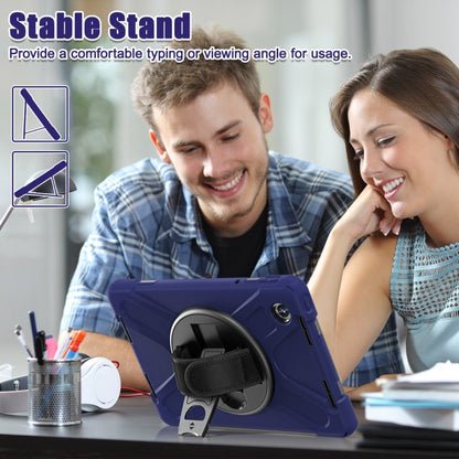 For Lenovo Tab M11 /Xiaoxin Pad 11 2024 Rotatable Holder Silicone Hybrid PC Tablet Case with Shoulder Strap(Navy Blue) - Lenovo by buy2fix | Online Shopping UK | buy2fix